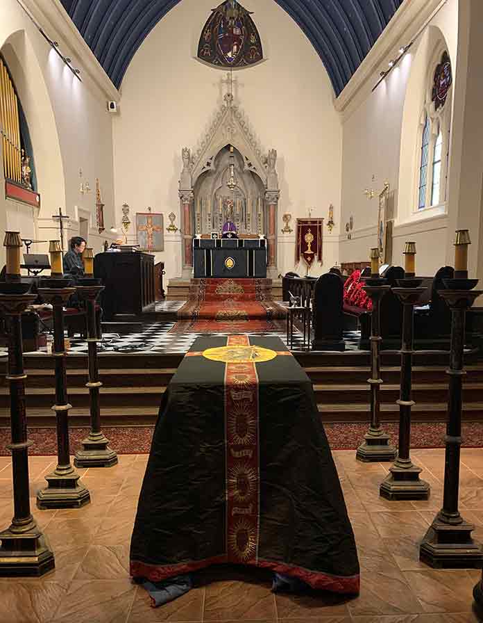 catafalque at annual requiem